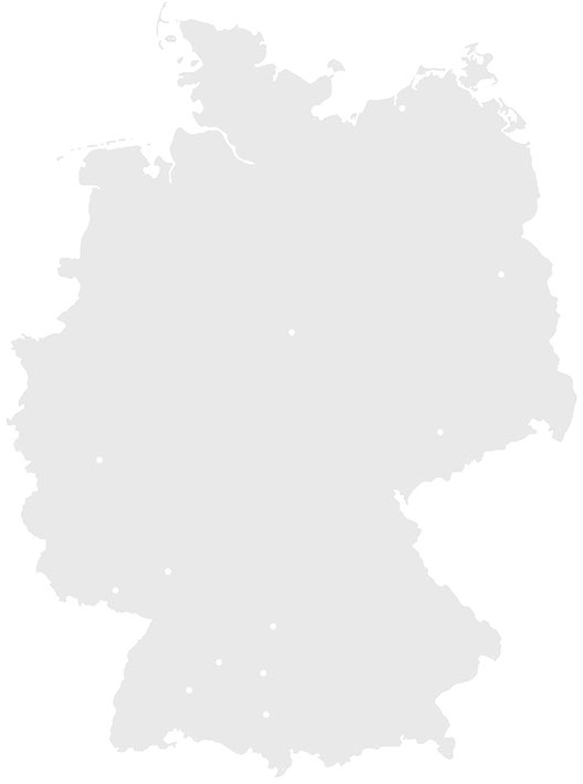 Deutschlandkarte mit GBB-Mitgliedern